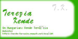 terezia kende business card